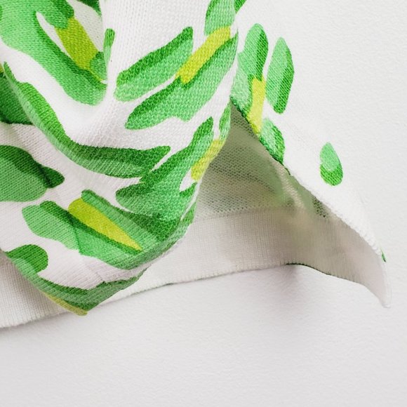 Bob Mackie Wearable Art Green Animal Leopard Print Knit Cardigan Sz Small NWT - Picture 6 of 7